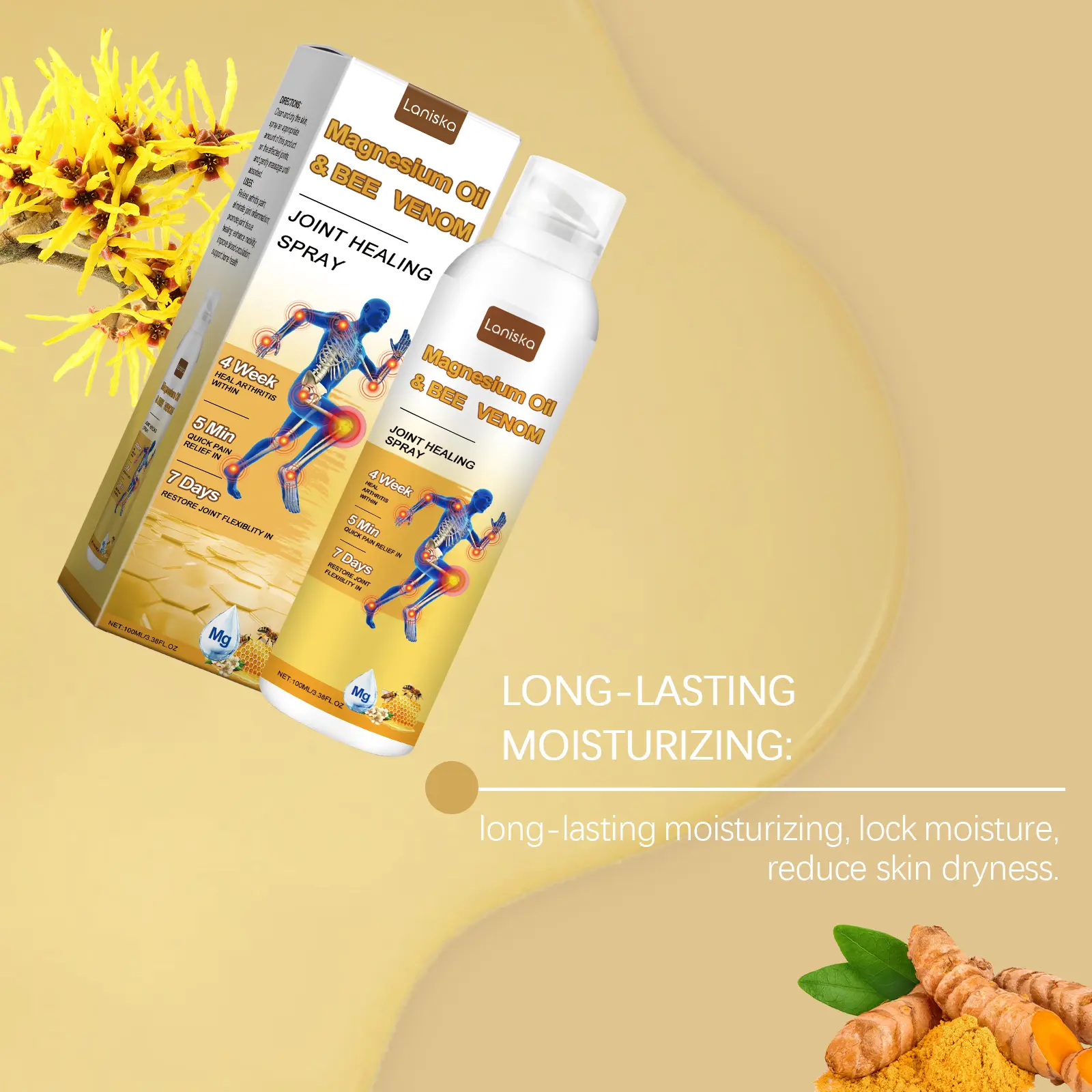 Laniska Bee Venom Joint Soothing Spray for Joint Discomfort Relief 6 laniska bee venom joint spray LA B04 0030 01 1981