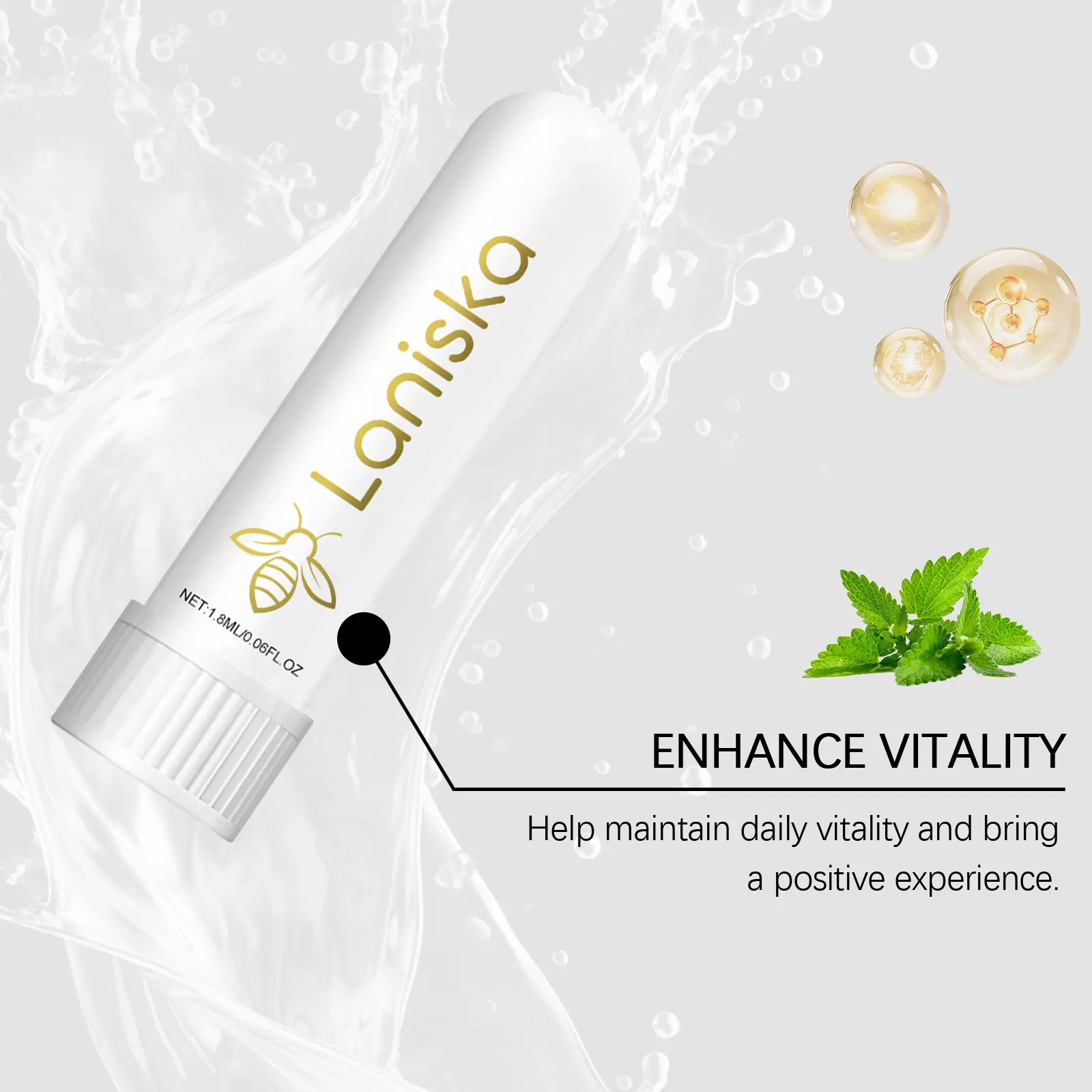 Laniska Bee Venom Men's Care Inhaler for Discomfort Relief and Vitality 8 laniska bee venom men inhaler LA B03 0008 01 3072