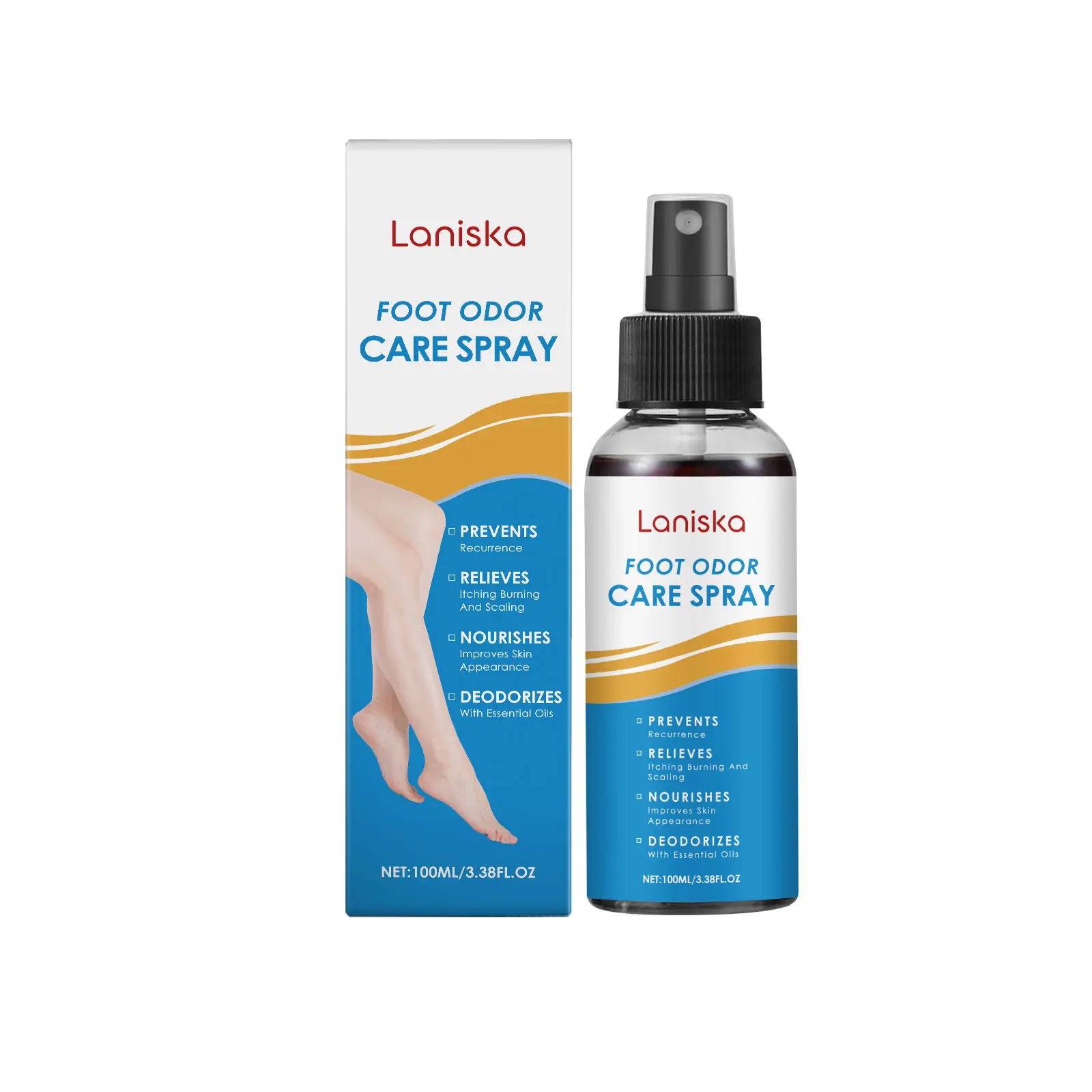 Laniska Foot Spray Review: Does the Mugwort & Mint Really Work? 1 Laniska Foot Care Spray bottle held in hand