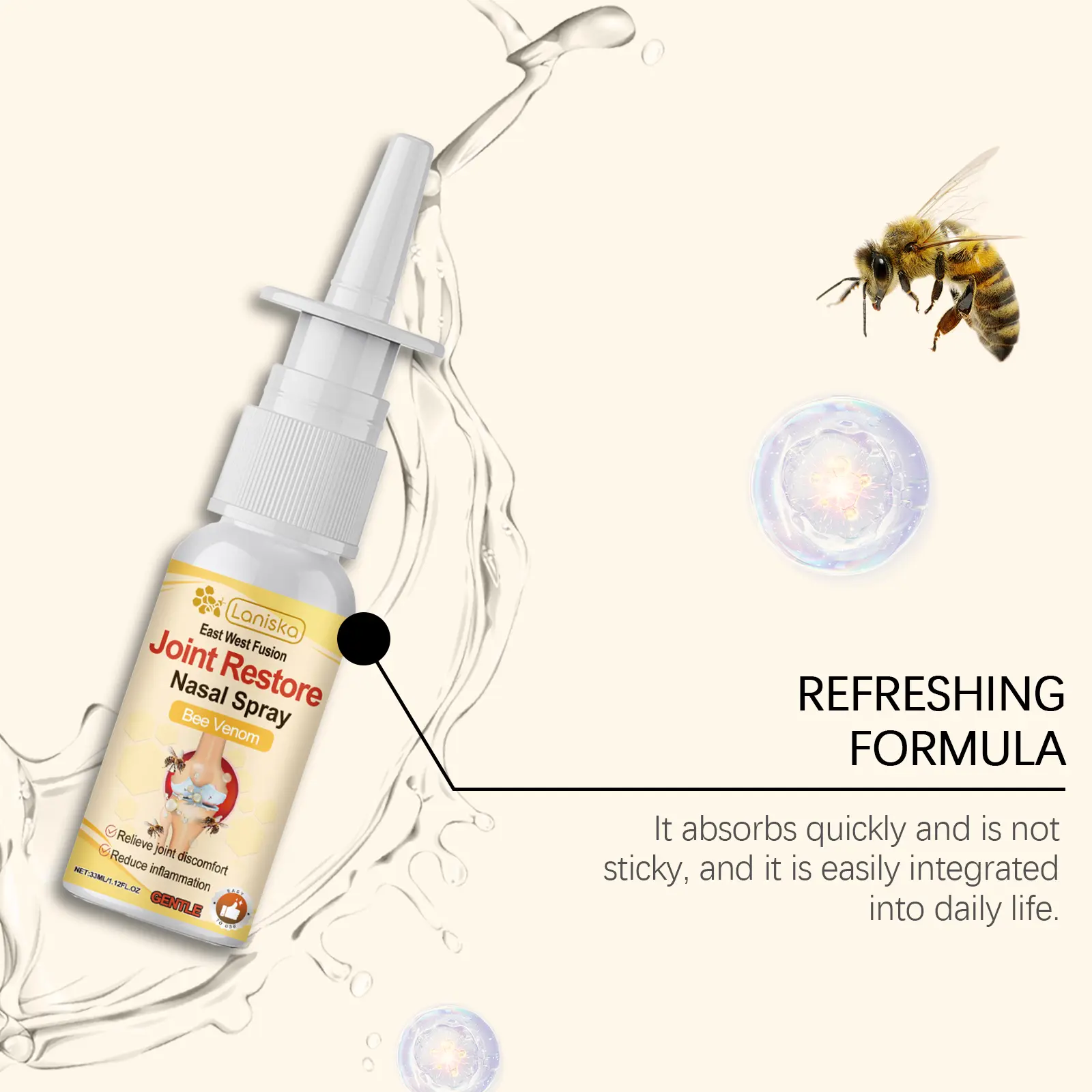 Laniska Herbal Joint Nasal Spray for Joint Discomfort and Flexibility 8 laniska herbal joint spray LA B07 0014 01 2951