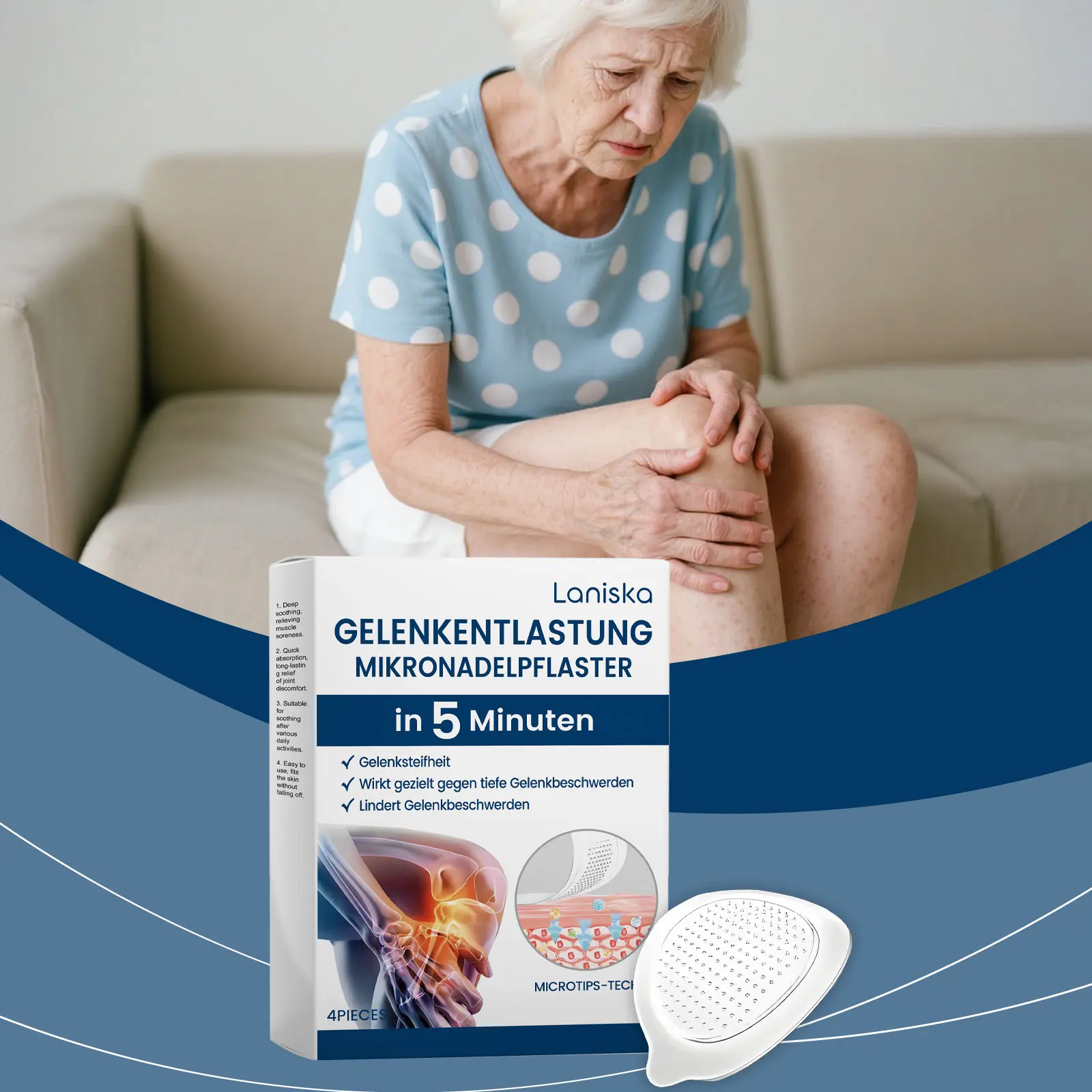 Laniska Joint Care Patches with Glycerin for Joint Comfort 2 laniska joint care patch LA B07 0074 01 222