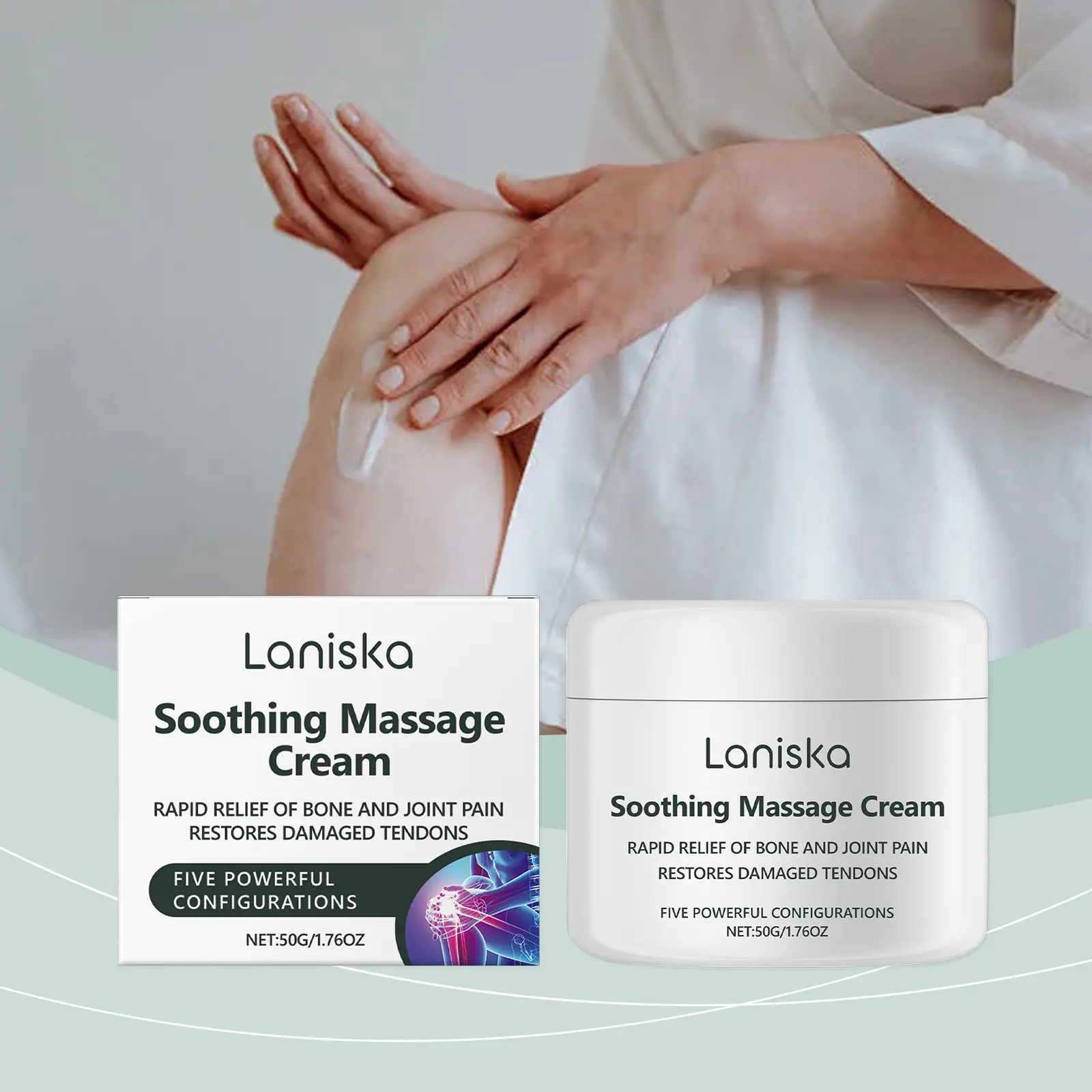 Laniska Joint Soothing Massage Cream - Soothes Discomfort & Moisturizes Skin 2 laniska joint massage cream LA B07 0034 01 1463