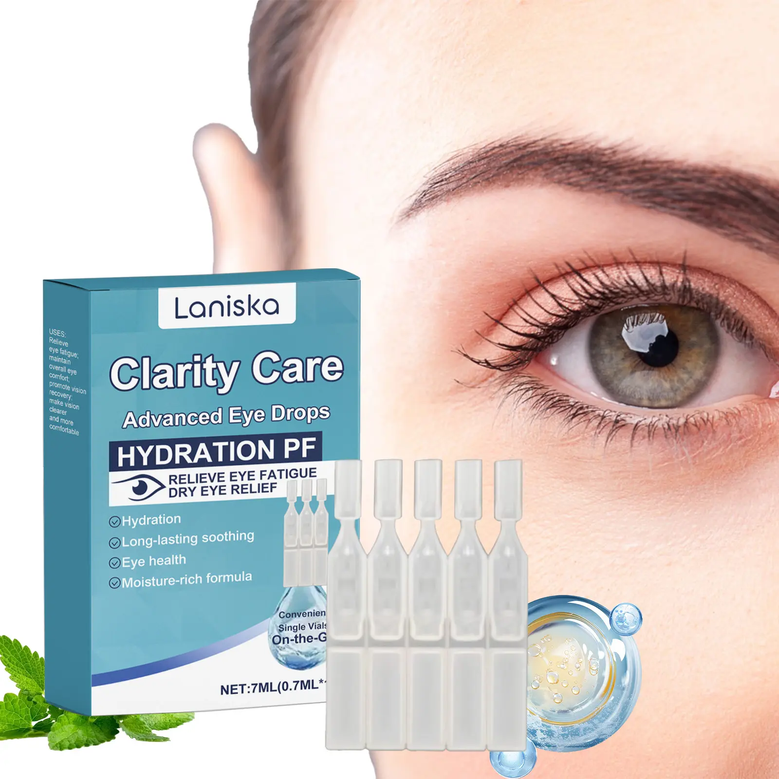 Laniska Eye Drops Review: My Honest Experience After a Month 2 Close-up of applying Laniska Eye Drops