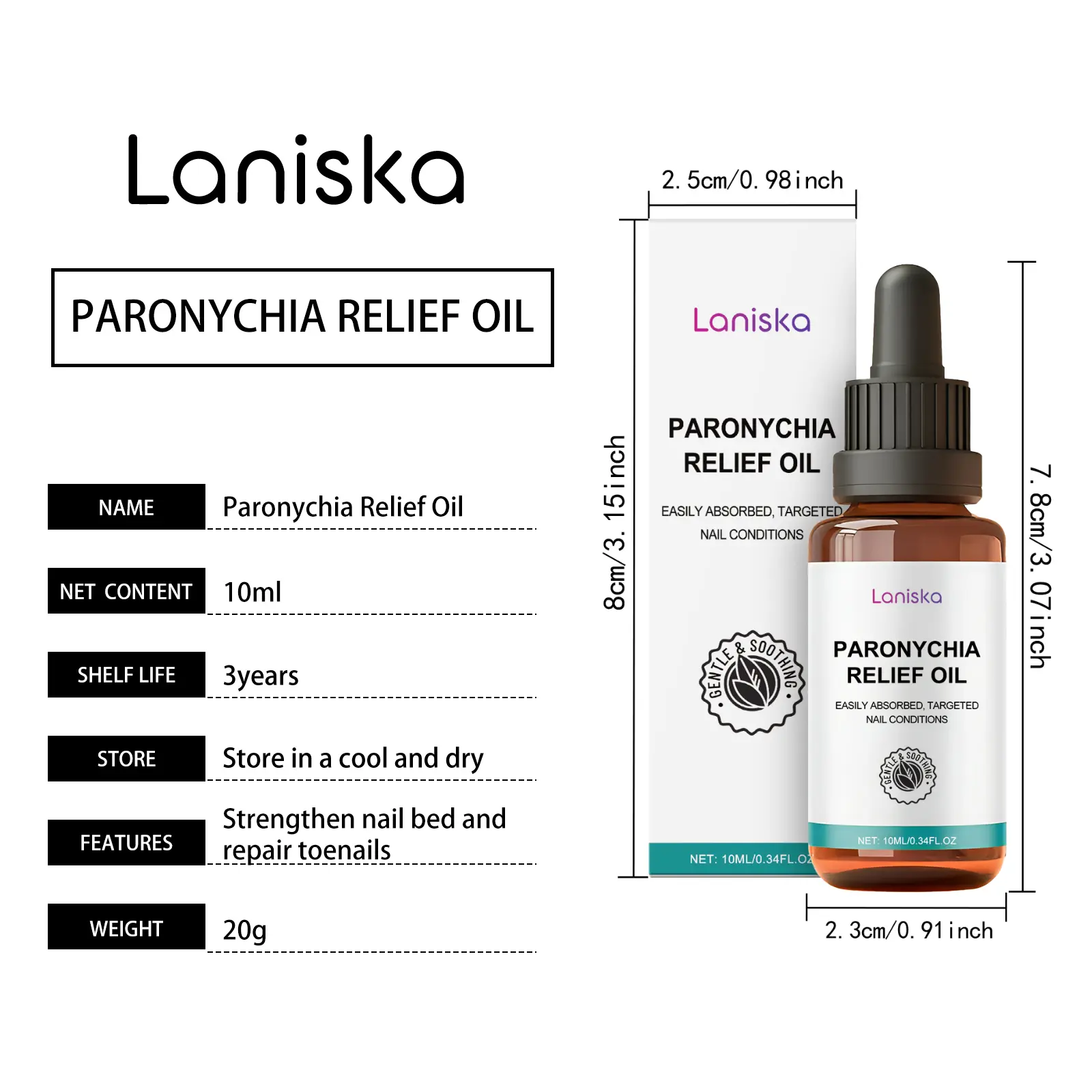 Laniska Nail Care Essential Oil - Nourishes and Cleanses Nails 1 laniska nail care oil LA B05 0012 01 388