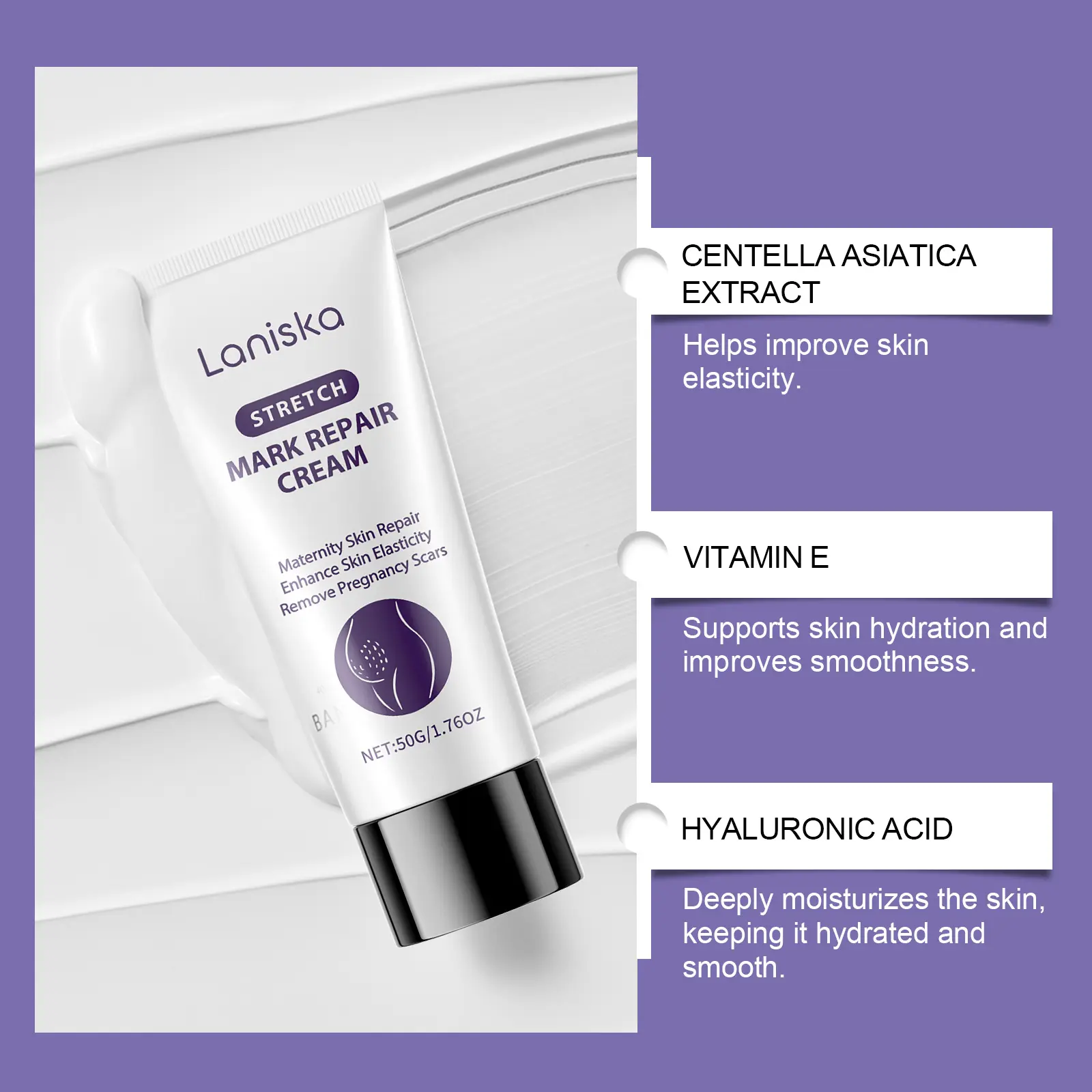 Laniska Body Repair Cream for Women - Skin Elasticity & Moisturizing 6 laniska postpartum repair cream LA A06 0002 01 2863
