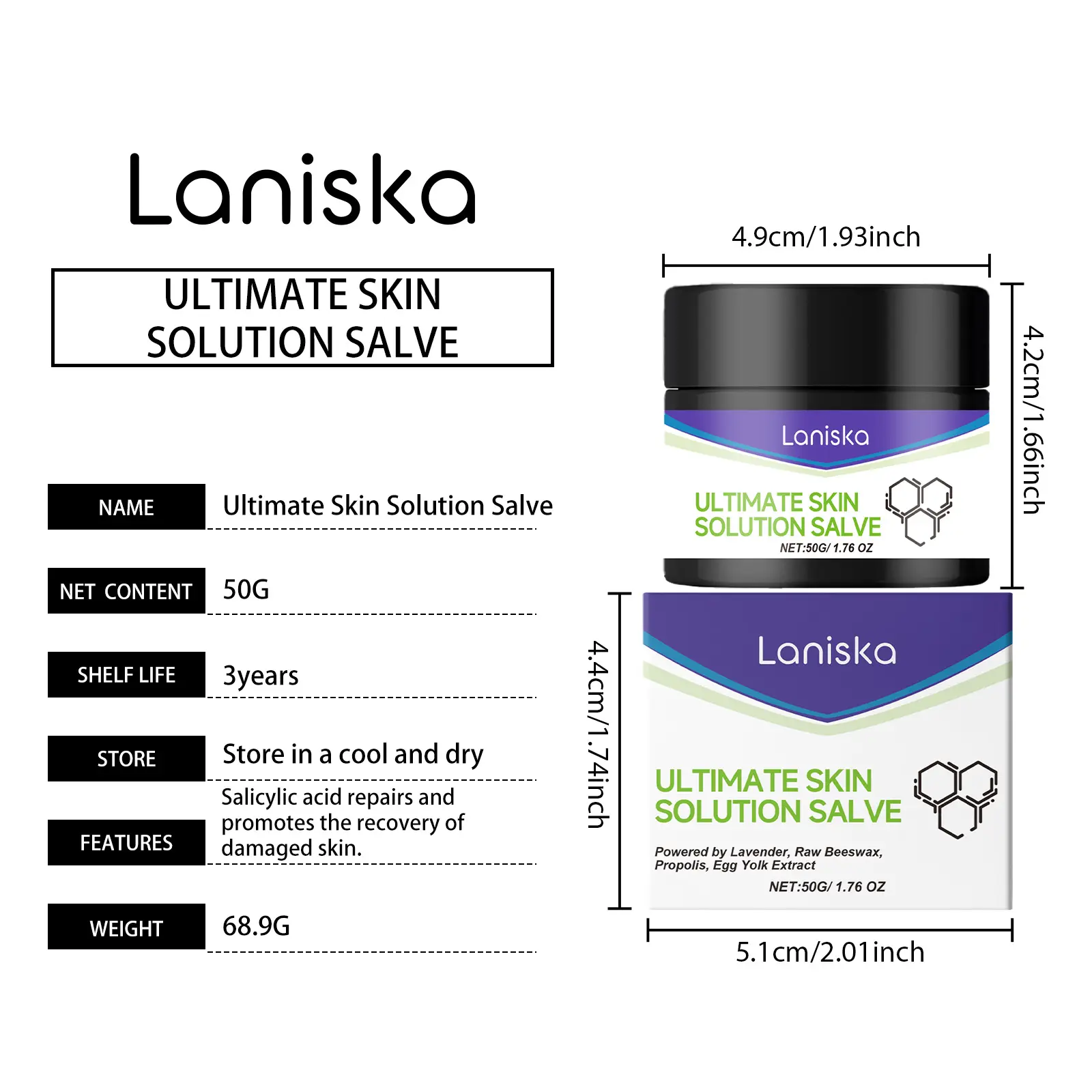 Laniska Propolis Cream with Lavender Oil for Skin Relief 1 laniska propolis cream LA B06 0007 01 3340