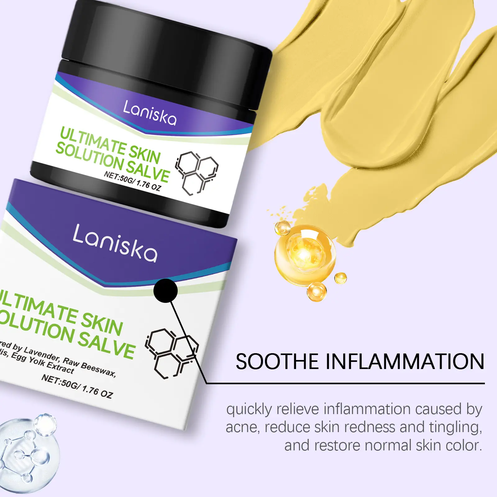 Laniska Propolis Cream with Lavender Oil for Skin Relief 5 laniska propolis cream LA B06 0007 01 3342