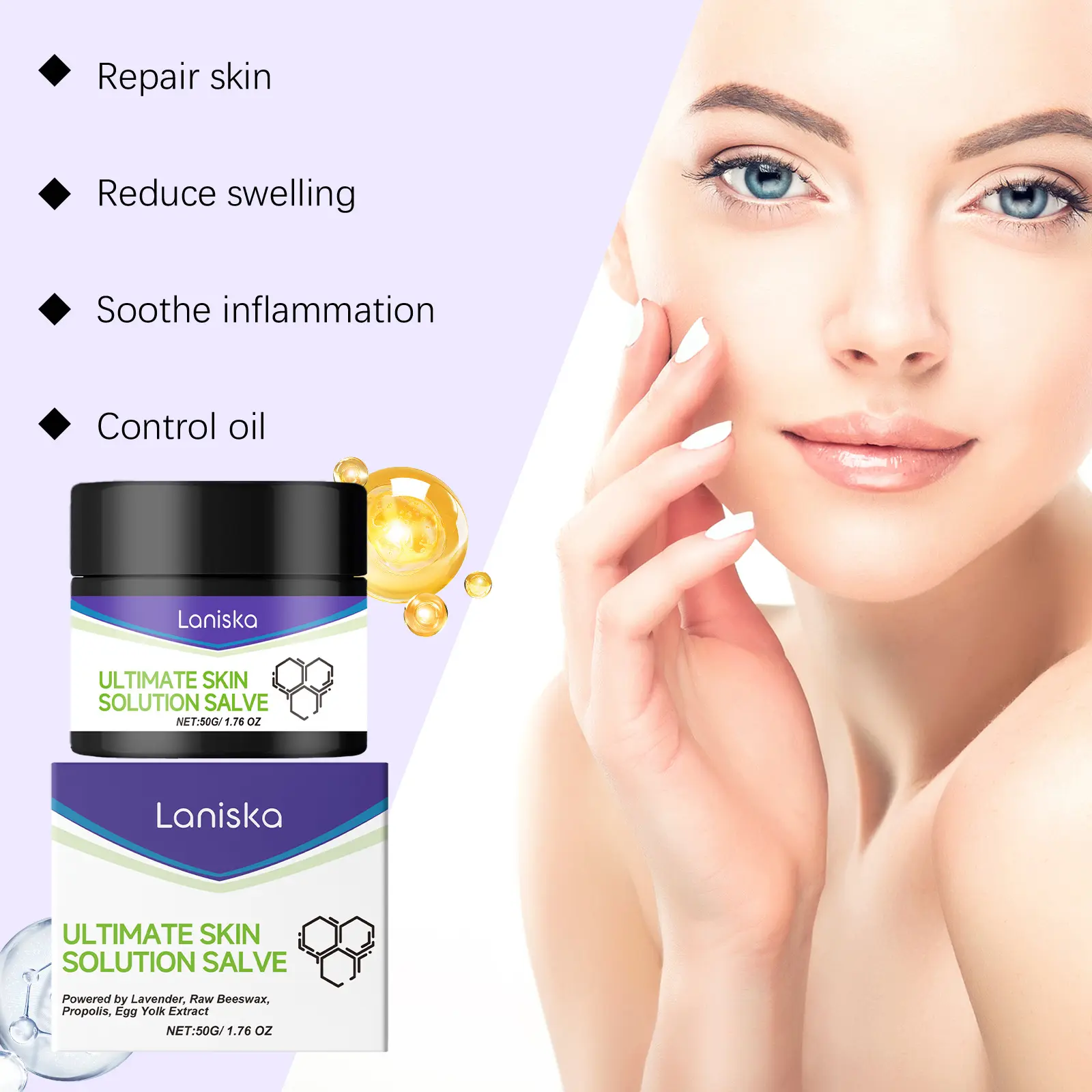 Laniska Propolis Cream with Lavender Oil for Skin Relief 7 laniska propolis cream LA B06 0007 01 3344