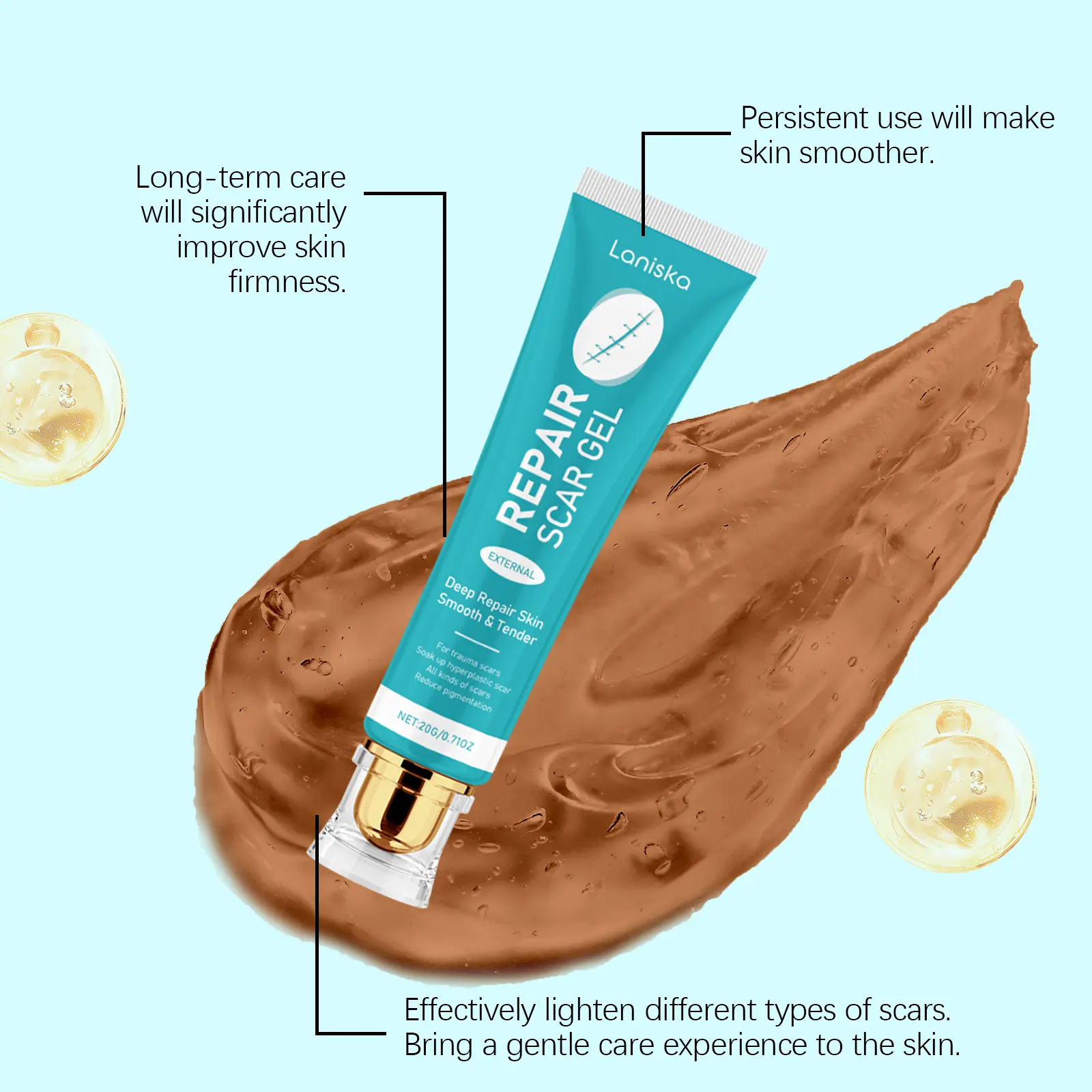 Laniska Skin Smoothing Gel - Firming & Blemish Care for Face and Body 7 laniska skin smoothing gel LA A06 0021 01 1581