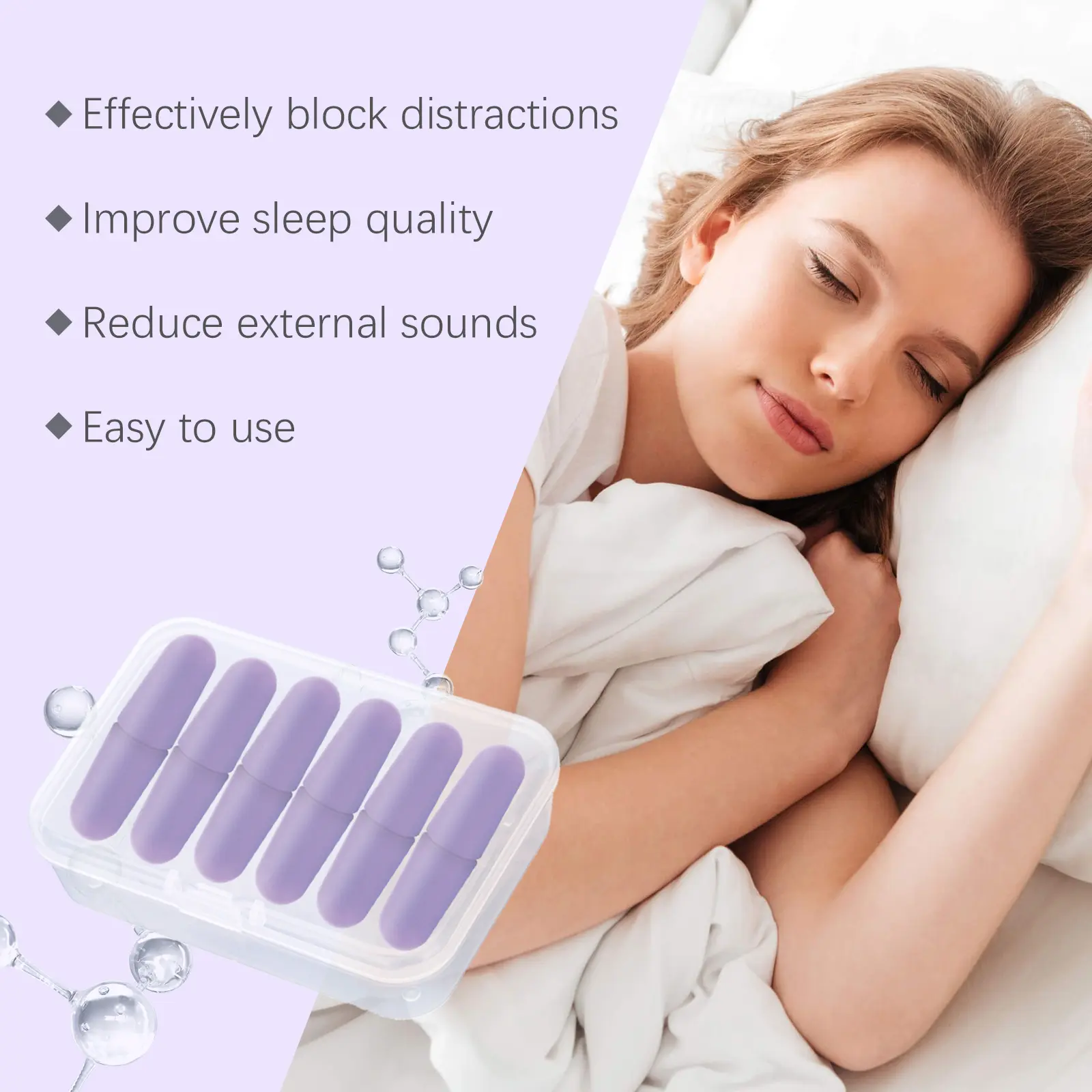 Laniska Sleep Care Earplugs for Noise Reduction and Comfort 5 laniska sleep earplugs LA B03 0012 01 2742