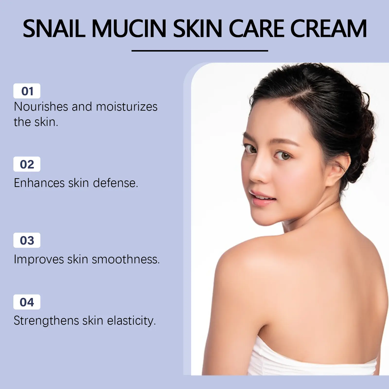 Laniska Snail Skin Care Cream - Nourishing Moisturizer for Facial Skin Elasticity 10 laniska snail cream LA A05 0005 01 1198