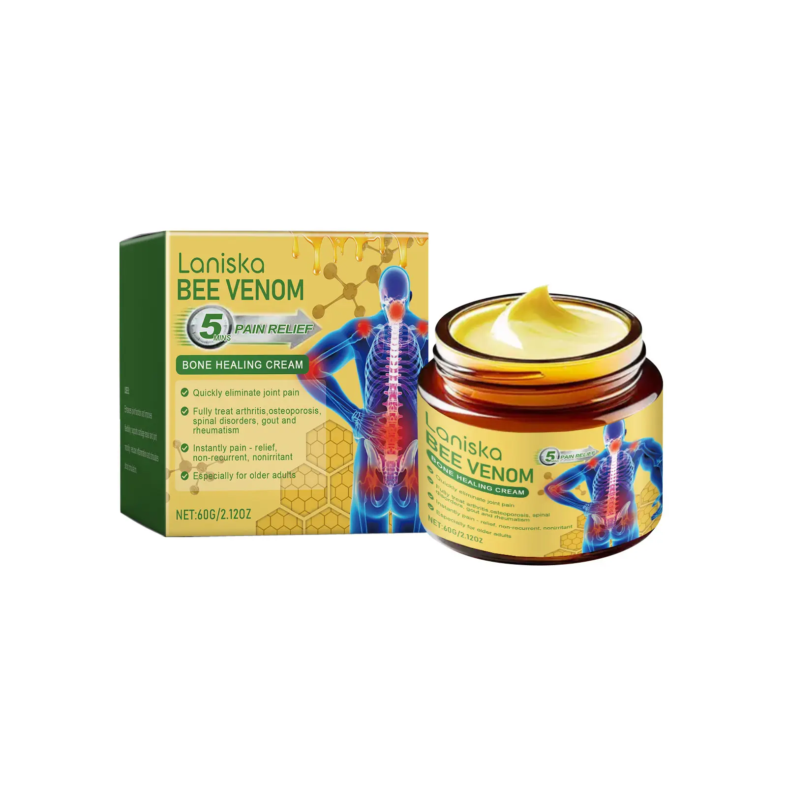 Laniska Bee Venom Cream Review: My Real Experience with Joint Relief 1 Laniska Bee Venom Cream tube sitting on a wooden table