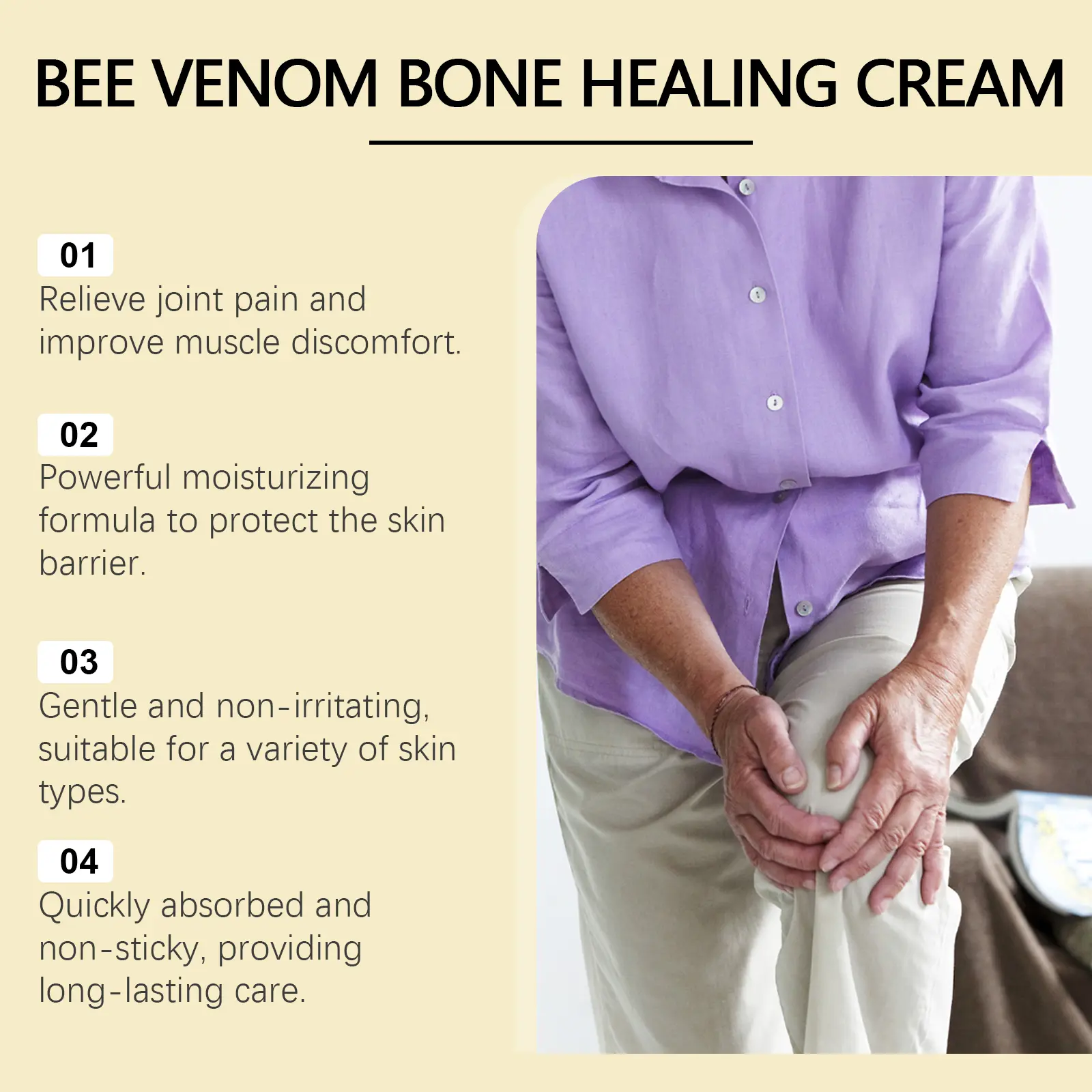 Laniska Bee Venom Joint Care Cream for Waist, Shoulder and Knee Discomfort 10 laniska waist care cream LA A06 0008 01 2076
